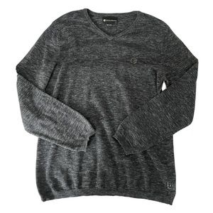 Billabong Men’s Gray V Neck Cotton Pullover Sweater